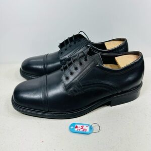 Bill Blass Men’s Genuine Leather Hank Oxford Black Dress Shoes size 13